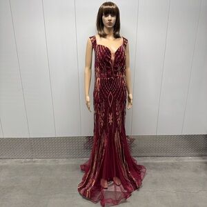 ❤️‍🔥NEW! STUNNING PLUS SEQUIN MERMAID EVENING GOWN